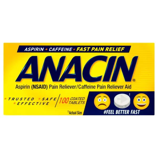 Anacin Fast Pain Relief Pain Reducer Aspirin Tablets, 200 Tabs (Value Pack of 2) ANACIN Au supplements