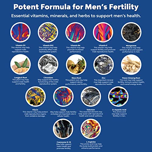 Prenatal Multivitamin Male Fertility Supplement - Mens Fertility Supplement with L-Arginine D-Aspartic Acid and Maca Root Prenatal Vitamins for Enhanced Motility Volume Potency and Fertility Support Natures Craft Au supplements