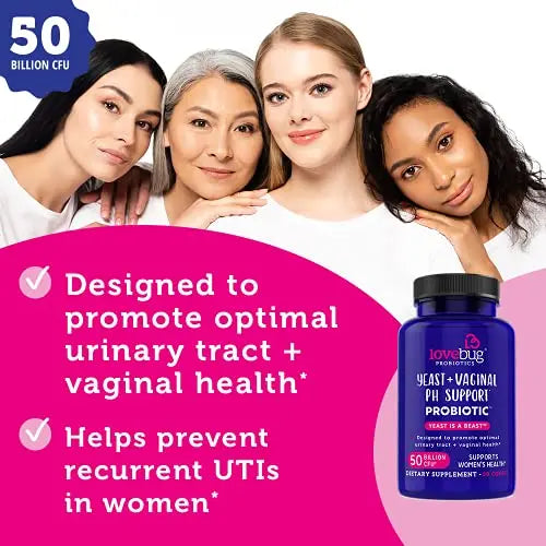 Lovebug Yeast + Vaginal pH Support | Clinically Studied Ingredients for Yeast & UTIs lovebug PROBIOTICS Au supplements