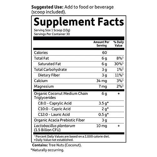 Garden of Life Dr. Formulated Keto Organic MCT Powder - 30 Servings, 6g MCTs Garden of Life Au supplements
