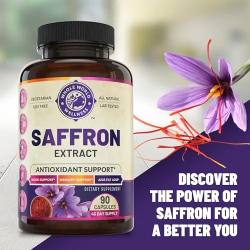 100% Pure Saffron Extract - Metabolism Booster & Natural Appetite Suppressant for Weight Loss WHOLE WORLD WELLNESS Au supplements