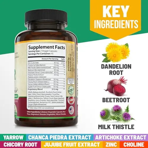 Liver Cleanse Detox & Repair Formula. Liver Support Supplement with Dandelion Root Silymarin WHOLE WORLD WELLNESS Au supplements