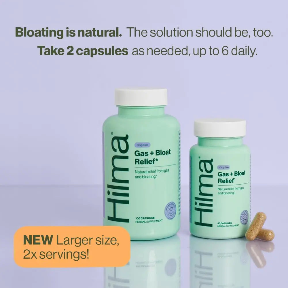 Hilma Natural Gas & Bloating Relief - with Lemon Balm, Fennel & Peppermint Leaf Hilma Au supplements