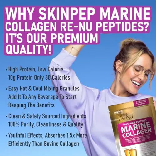 SkinPep® Collagen Re-Nu Liquid Shot Sachet 15-30 Day Supply - The Anti-Ageing Daily Collagen Drink Mix SkinPep Au supplements