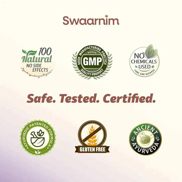 Swaarnim UTI Care, Ayurvedic Healthy Supplements for Women Health, Rich in Natural Extracts, 100% Natural - No Added Chemicals and Gluten Free, 120 Capsules Swaarnim Au supplements