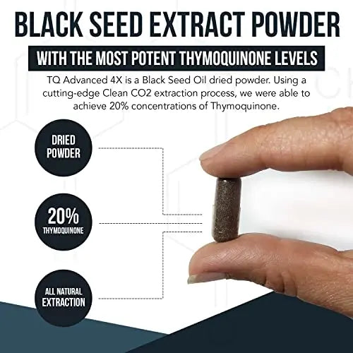 20% Thymoquinone Black Seed Oil Extract Capsules - TQ-Advanced 4X®: Highest Triquetra Health Au supplements