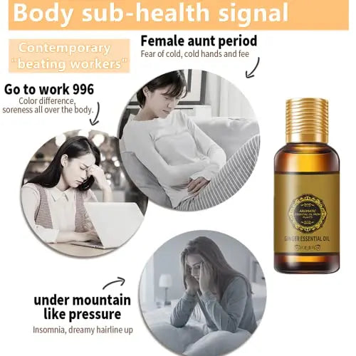 (2pc 60ml) Belly Drainage Ginger Oil, Slimming Tummy Ginger Oil, Ginger Oil Drainage Massage YG LianKai Au supplements