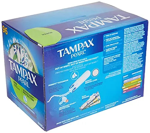 Tampax Pearl Unscented Super Absorbency Tampons, 96 Count Tampax Au supplements