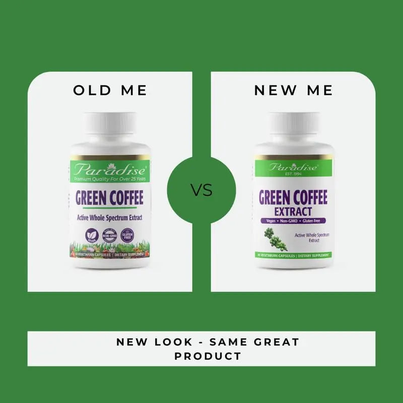 Paradise Herbs Green Coffee Bean, Vegan, Gluten Free, Non GMO, Active Whole Spectrum Paradise Herbs Au supplements