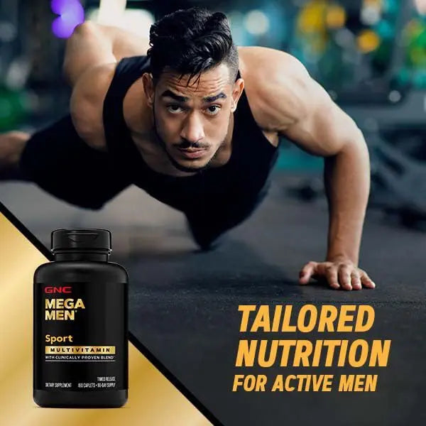 GNC Mega Men Sport Multivitamin | Performance, Muscle Function, and General Health | 90 Count GNC Au supplements