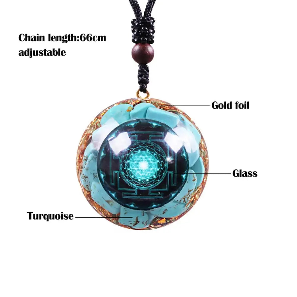 Day Day Up Turquoise Orgonite Pendant Healing Crystal jewelry Orgone Yoga Necklace Reiki Spiritual Day Day Up Au supplements