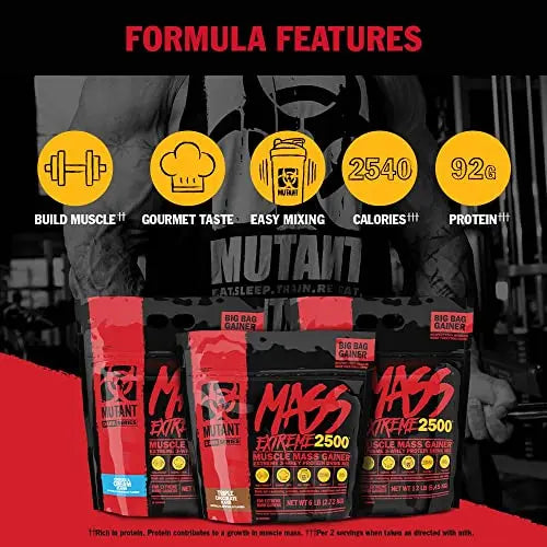 Mutant Mass Extreme Gainer Whey Protein Powder, Build Muscle Size & Strength with High Mutant Au supplements