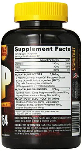 Mutant Pump – Pre-Workout Capsules, Gives You The Insane Pump You Demand Mutant Au supplements