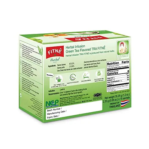 FITNE Green Tea Herbal Honey Lemon With Garcinia Senna Infusion Gentle Detox Cleanse FITNÈ Au supplements