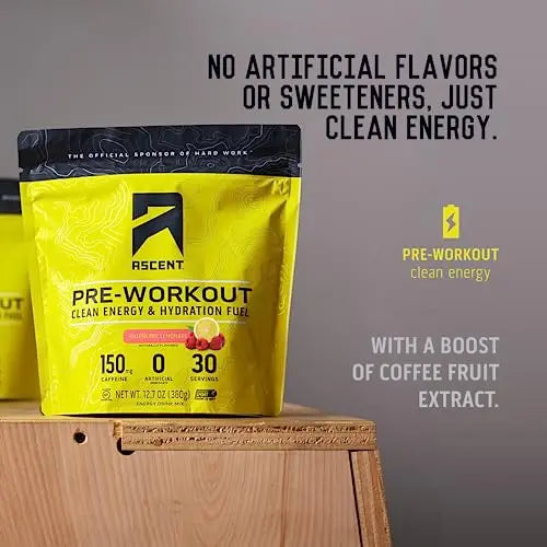 Ascent Pre Workout Powder - Preworkout for Men & Women with No Artificial Ingredients Ascent Au supplements