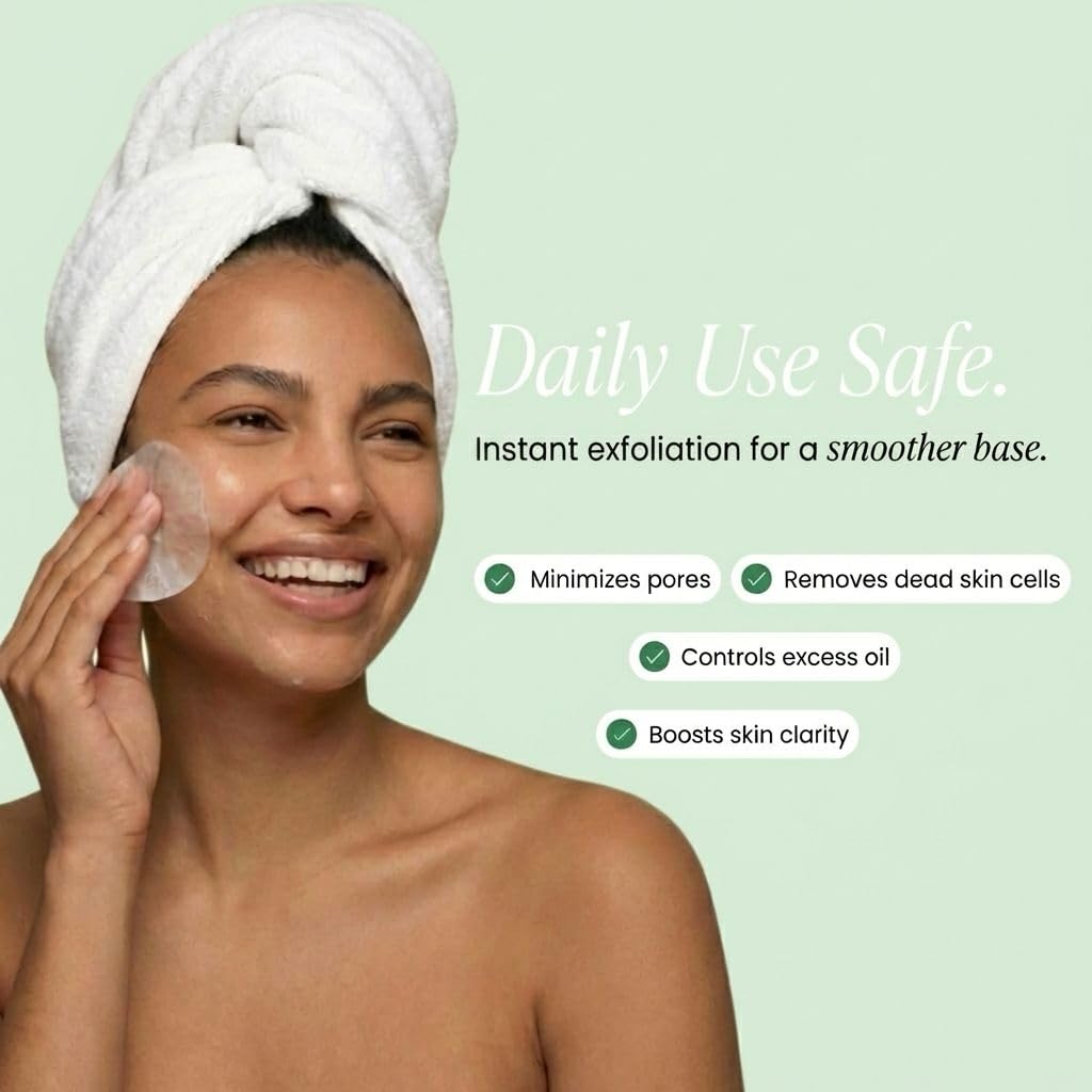 QUIA Toner Pads – AHA/BHA Dual-Action Exfoliate and Hydrate All in One – Soothing Formula for Sensitive Skin – Reduces Blackheads and Blemishes