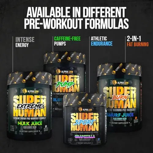 ALPHA LION Superhuman Pre Workout Powder, Beta Alanine, L-Taurine & Tri-Source Caffeine ALPHA LION Au supplements