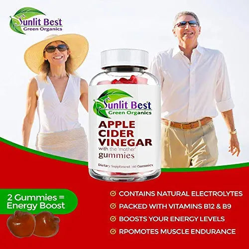 Apple Cider Vinegar Gummies Vitamins with The Mother, Delicious Immunity, Gluten Free Sunlit Best Green Organics Au supplements
