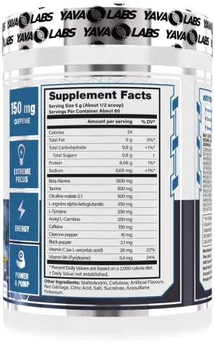 Yava Labs PRE Workout Ultimate Pump Formula (Energy Drink) Yava Labs Au supplements