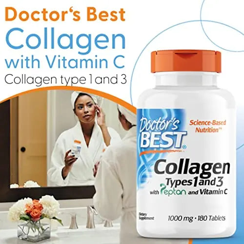 Doctor's Best, Collagen Types 1 and 3, Peptane & Vitamin C, 1,000mg, 180 Tablets Doctor's BEST Au supplements