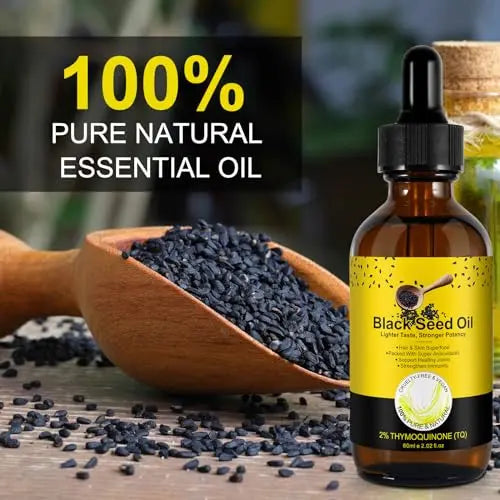 2 Pack Black Seed Oil, Organic Cold Pressed Unrefined Black Seed Oil, Pure Natural Black BDBFZCFP Au supplements
