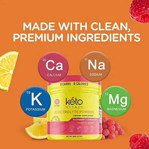 Keto Vitals Electrolytes Powder - Sugar Free Keto Electrolytes Powder with Potassium Keto Vitals Au supplements