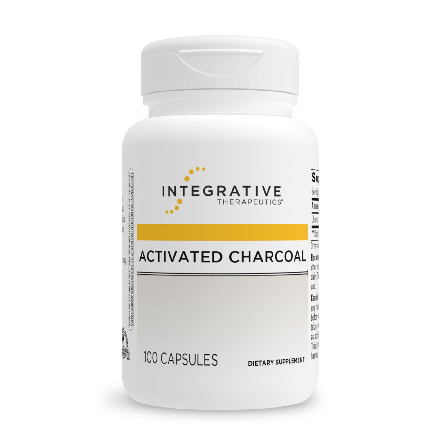 Integrative Therapeutics Activated Charcoal - Digestive & Gut Health Supplement - Effective Gastrointestinal Support - Gluten-Free & Dairy-Free