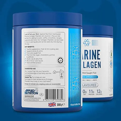 Applied Nutrition Marine Hydrolysed Collagen Powder from Wild Salmon - Protein for Health, Skin, Hair, Nails, Bones, Muscle & Joints Applied Nutrition Au supplements