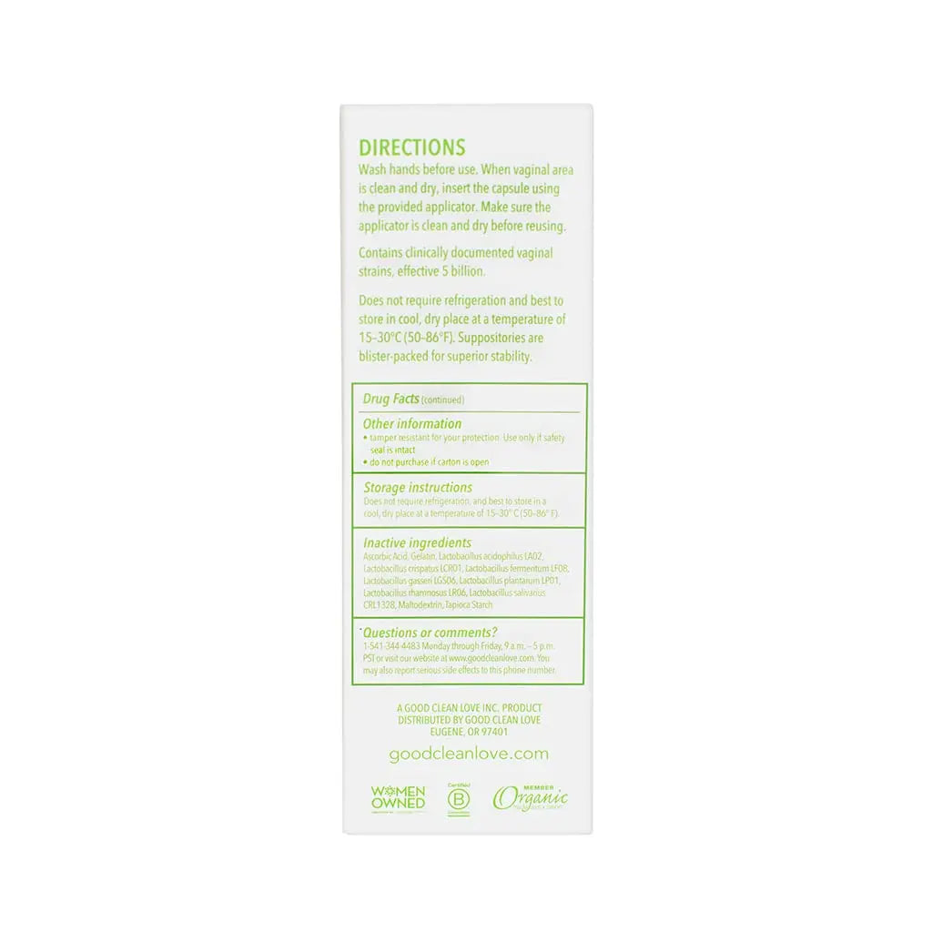 Good Clean Love BiopHresh Vaginal Homeopathic Suppository, Bacterial Vaginosis Treatment for Women Good Clean Love Au supplements