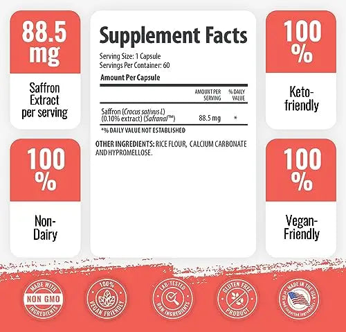 1 Body Saffron Extract 8825 – Antioxidant & Mood Support Saffron Supplement 1 Body Au supplements