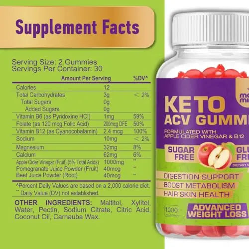 Keto Acv Gummies for Advanced Weight Loss & Belly Fat Burn - Pro Active Super Apple Cider Mood Mingle Au supplements