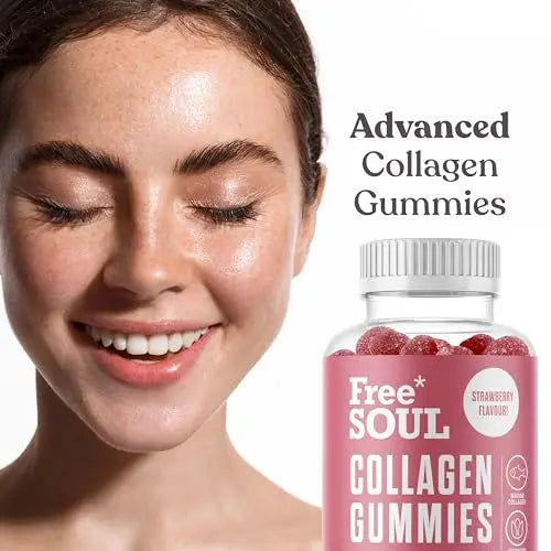 Collagen Gummies, Marine Collagen Supplement with Effective Type 1 Hydrolysed Collagen Peptides Free Soul Au supplements
