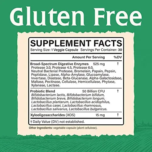 Elixeed Digestive Enzymes Plus Probiotics & Prebiotics, 22 Digestive Enzymes with Amylase Elixeed Au supplements