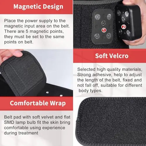 TUOYR Cordless Red Light Therapy Belt for Back Pain Relief with 10000mAH Power Bank TUOYR Au supplements