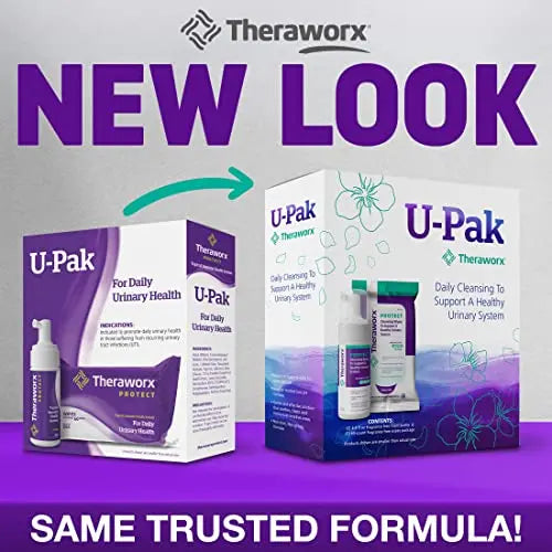 Theraworx Protect U-Pak 60-Ct Wipes & Hygiene Foam 3.4 oz for Urinary Health (Pack of 1) THERAWORX PROTECT Au supplements