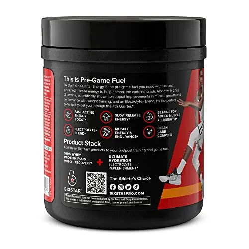 Six Star 4th Quarter Energy Preworkout for Men & Women with Caffeine, Betaine, Taurine Six Star Au supplements