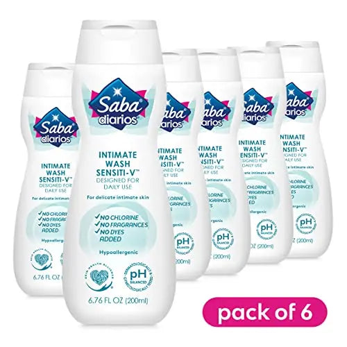 Saba Sensiti-V Intimate Wash, Feminine Hygiene Wash, 6.76 fl oz (Pack of 6) Saba Au supplements