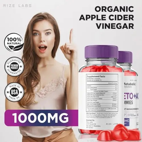 (2 Pack) Metabolic Solutions Keto ACV Gummies, Metabolic Solutions Keto+ACV Gummies rize labs Au supplements