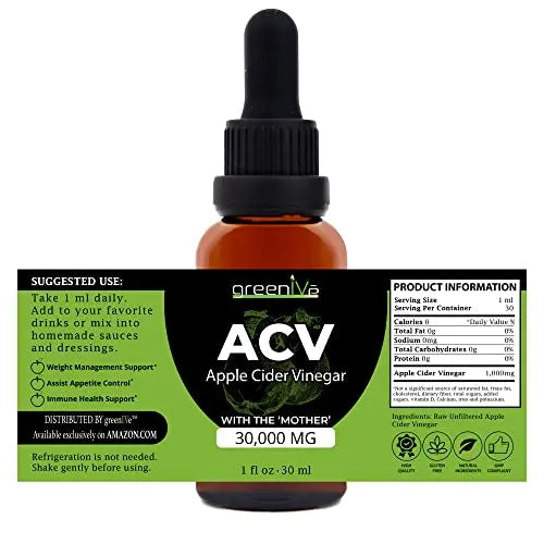 GreenIVe ACV Drops Apple Cider Vinegar Tincture with The Mother Weight Management GreenIVe Au supplements