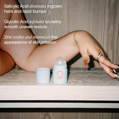 Topicals High Roller Ingrown Hair Serum | Roll-on Tonic to Soothe and Calm Irritated Skin