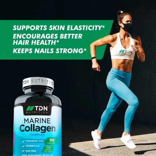Marine Collagen Capsules 1400mg with Hyaluronic Acid, High Strength Collagen Supplement TDN Au supplements