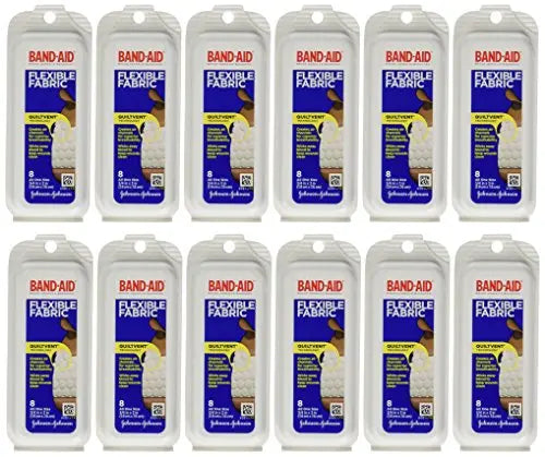 Band-Aid Flex Fabric Travel Pack - 8 Count, Pack of 12 Band-Aid Au supplements