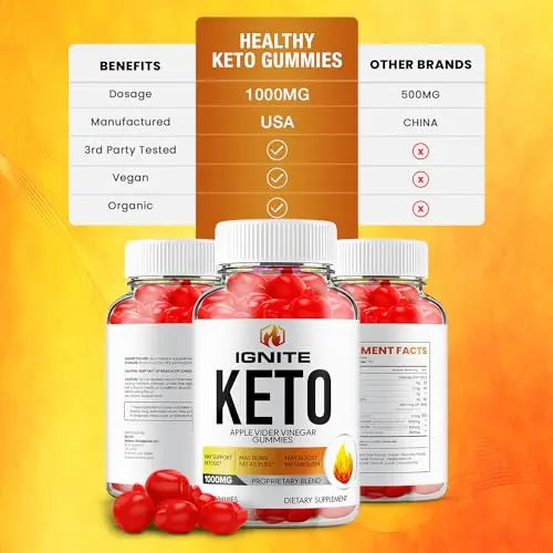 (3 Pack) Ignite Keto ACV Gummies - Official - Keto Ignite ACV Advanced Formula Plus Rillvo Au supplements