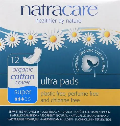 Natracare Pads Ultra Super Wings, 12 ct NATRACARE Au supplements