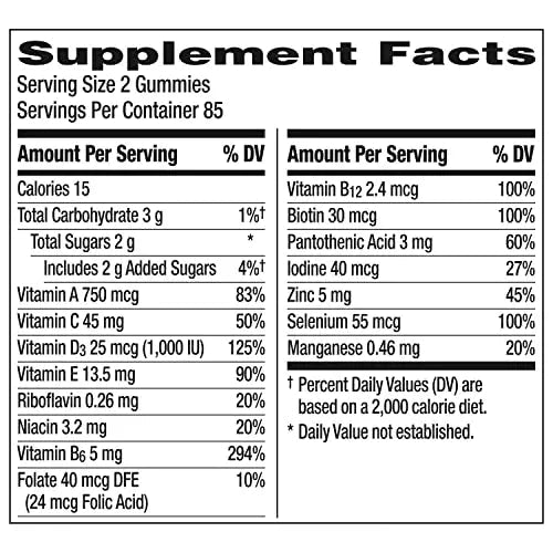 Centrum MultiGummies Gummy Multivitamin for Men, Multivitamin/Multimineral Supplement with Selenium, Antioxidants and Vitamin D3 Centrum Au supplements