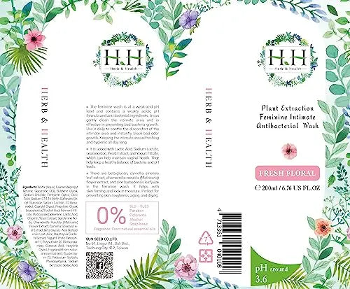 Feminine Wash+Panties Stain Remover Detergent - Natural Essential Oil Scent Vaginal Wash Women HH Herb & Health Au supplements