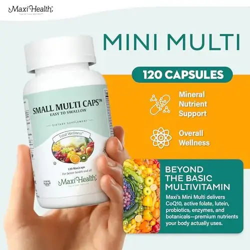Maxi Health Multivitamin – Easy to Swallow Multi Vitamin Capsules with 30 Nutrients, Iron & Probiotics – Kosher Daily Multivitamins Small Capsules Maxi Health Au supplements