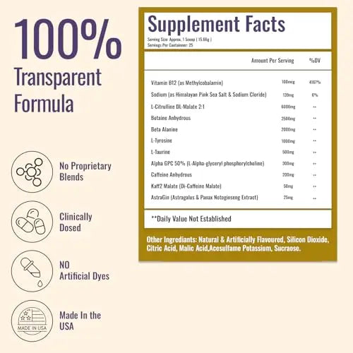 Forze Pre Workout Powder, Beta Alanine, L-Taurine & Dual-Source Caffeine for Sustained Forze Au supplements