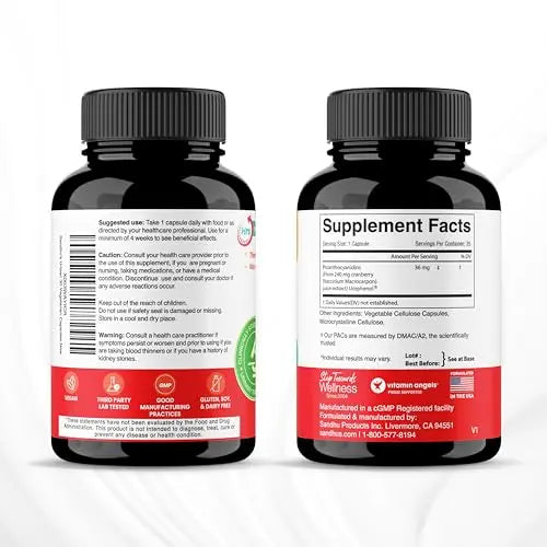 Sandhu's Uripac 35 Vegetarian Capsules with 9X High Strength 240mg Cranberry Sandhu's Au supplements