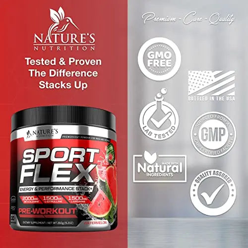 Pre Workout Powder with Beta Alanine, L-Citrulline & L-Arginine | PreWorkout Energy Powder Nature's Nutrition Au supplements